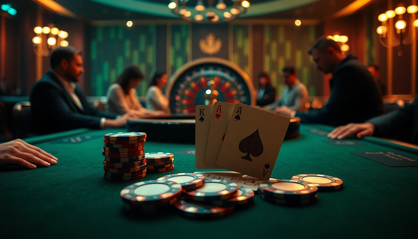 High-stakes poker scene showcasing the hidden wiki dark web theme with luxurious chips and cards.