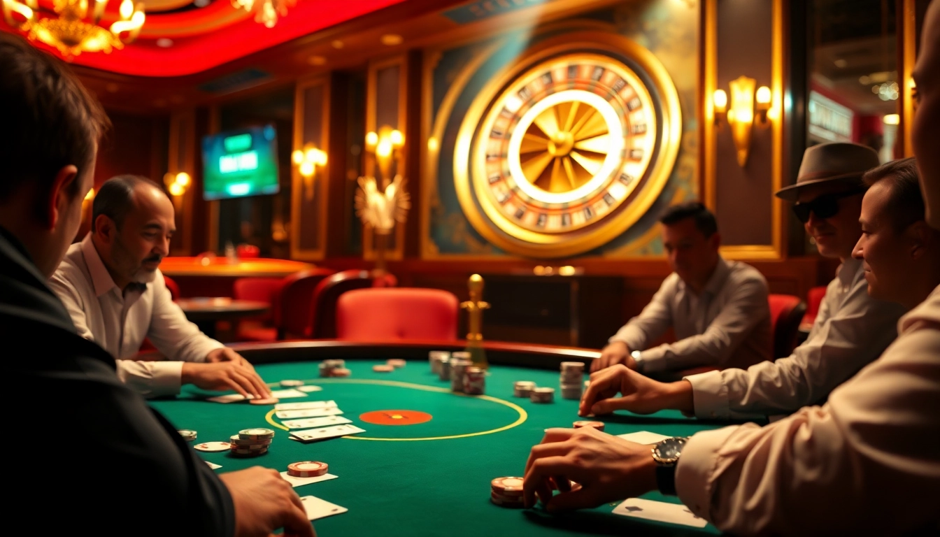 The hidden wiki 2026 highlights intense poker gameplay with casino chips and a glittering roulette wheel.