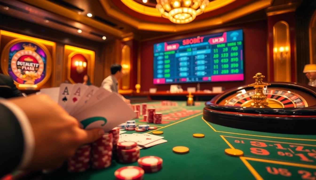 Experience the excitement of gambling at NHÀ CÁI SBOBET with vibrant tables and betting options.