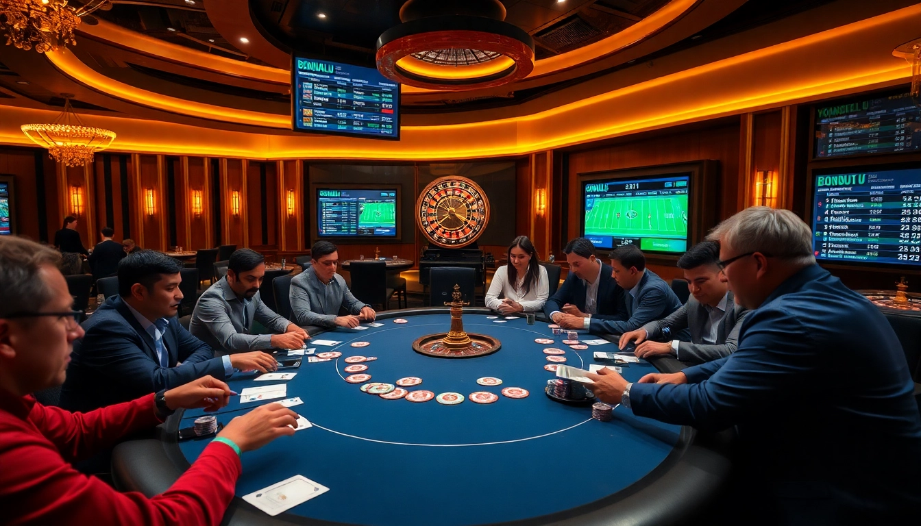 Bongdalu enhances your betting experience with live sports updates at an upscale casino table.