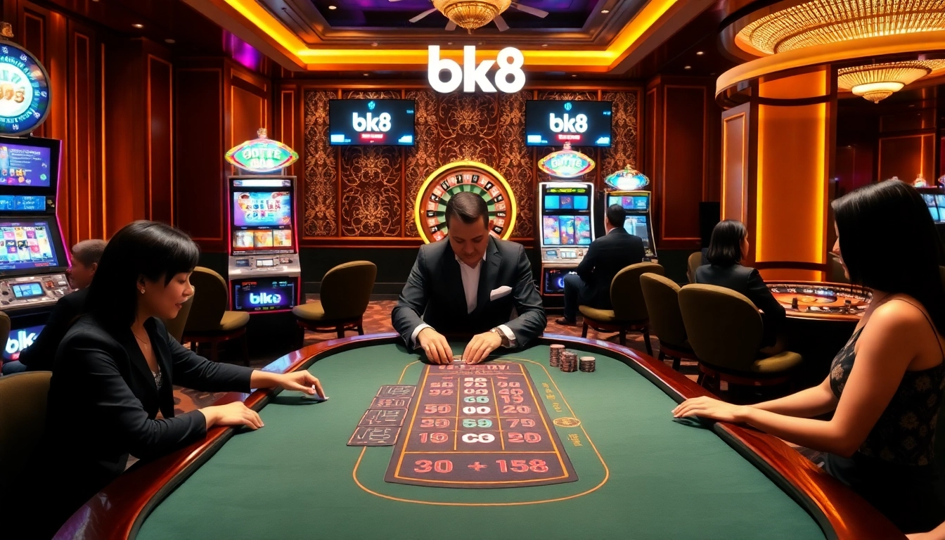 Engage with thrilling gameplay at the casino featuring เครดิตฟรี bk8 promotions on vibrant screens.