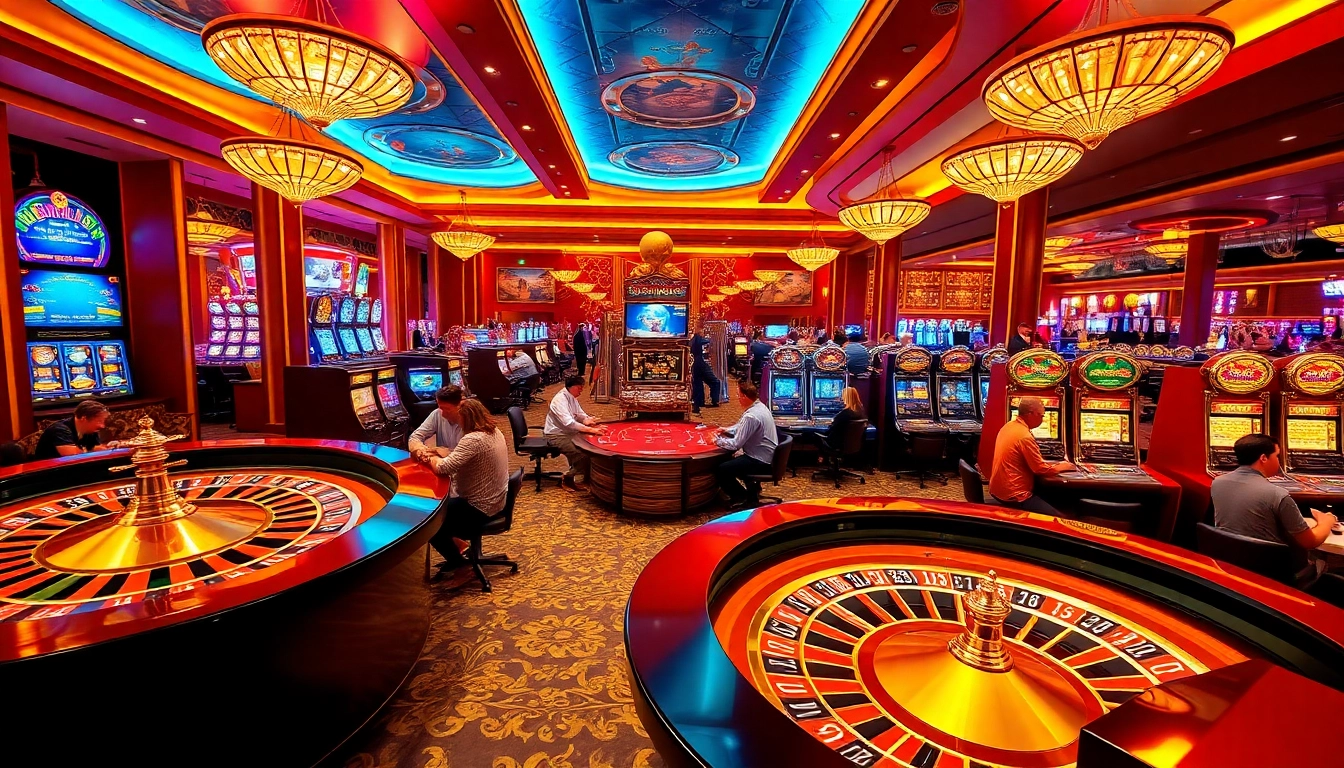 Players engaging in thrilling games at SODO CASINO, enjoying the vibrant atmosphere.