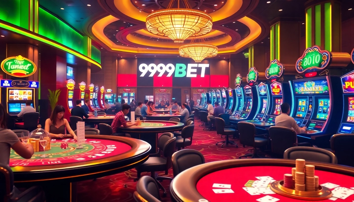 Exciting gameplay at NHÀ CÁI 999BET with vibrant casino elements and engaged players.
